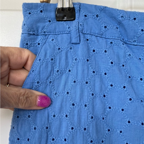 •Izod• Cornflower Blue Eyelet Shorts - Size 10 - Picture 3 of 9
